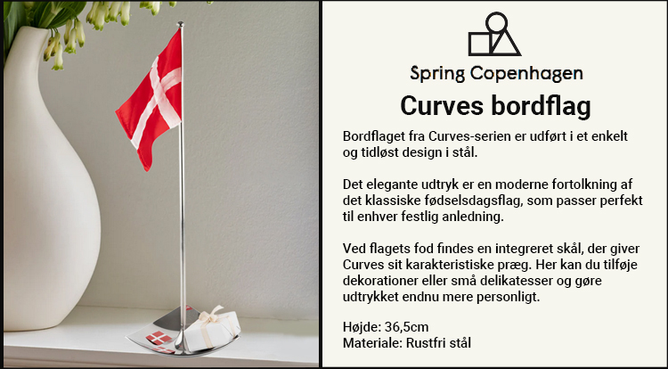 Curves bordflag fra Spring Copenhagen